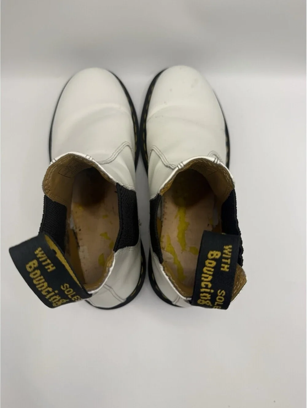 Dr Martens Chelsea Boots 2976 Women's Size 10 White Leather Men's 9